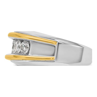 Men's 14K Two-Tone Gold Diamond Ring Mounting – view 5
