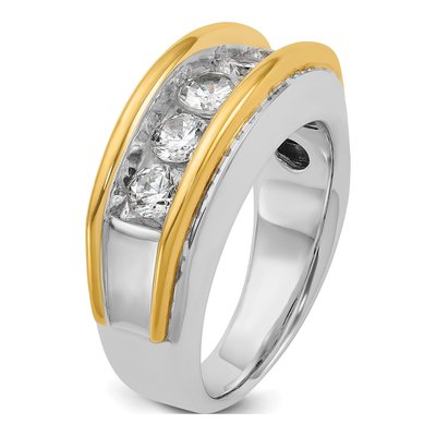 Men's 14K Two-Tone Gold Diamond Ring Mounting – view 8