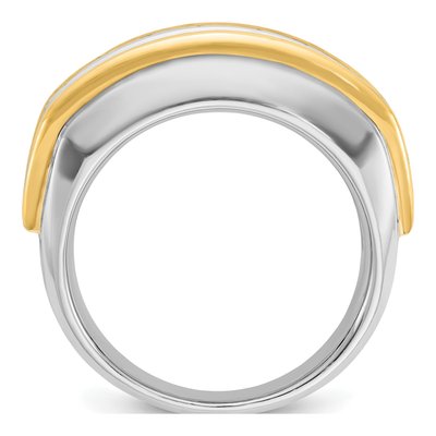 Men's 14K Two-Tone Gold 1 1/2 ct tw Lab-Grown Diamond Ring – view 2