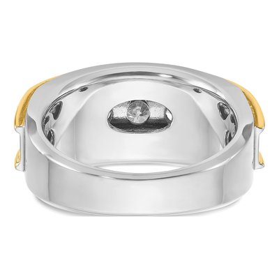 Men's 10K Two-Tone Gold 2 ct tw Diamond 5-Stone Ring – view 6