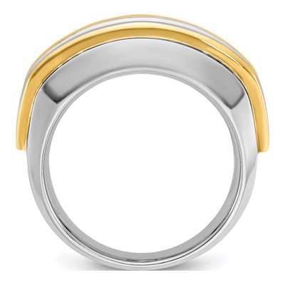 Men's 14K Two-Tone Gold 5-Stone Channel Ring Mounting – view 2