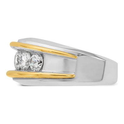 Men's 14K Two-Tone Gold 5-Stone Channel Ring Mounting – view 5
