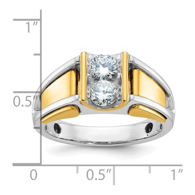Men's 14K Two-Tone Gold Diamond Ring Mounting – view 3