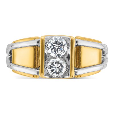Men's 14K Two-Tone Gold Diamond Ring Mounting – view 6