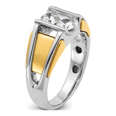 Men's 14K Two-Tone Gold Diamond Ring Mounting – view 8