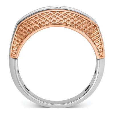 Men's 14K Two-Tone Gold 5-Stone Diamond Ring Mounting – view 2