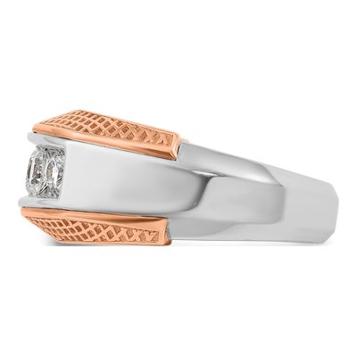 Men's 14K Two-Tone Gold 5-Stone Diamond Ring Mounting – view 5
