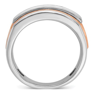 Men's 14K Two-Tone Gold Diamond 5-Stone Ring Mounting – view 2