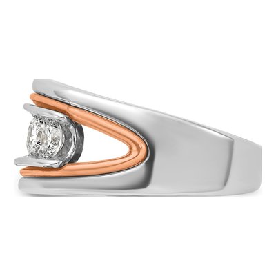 Men's 14K Two-Tone Gold Diamond 5-Stone Ring Mounting – view 5