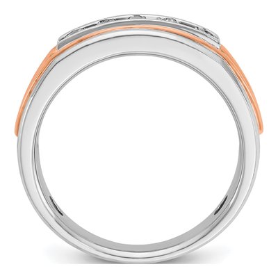 Men's 14K Two-Tone Gold 5-Stone Ring Mounting – view 2