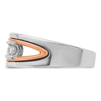 Men's 14K Two-Tone Gold 5-Stone Ring Mounting – view 5