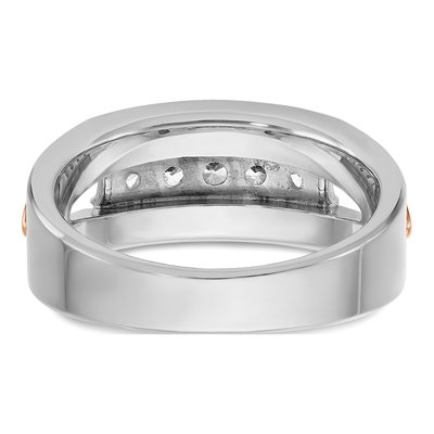 Men's 14K Two-Tone Gold 5-Stone Ring Mounting – view 7