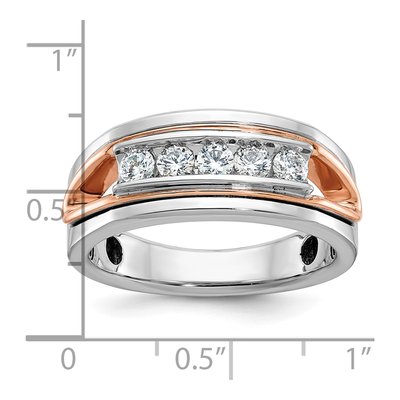 Men's 14K Two-Tone Gold 1/2 ct tw Diamond 5-Stone Ring – view 3