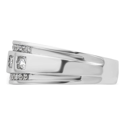 Men's 14K White Gold 5-Stone Ring Mounting – view 3