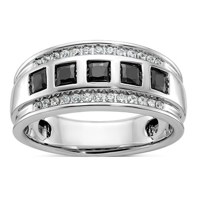 Men's 14K White Gold 1 1/5 ct tw Diamond Ring