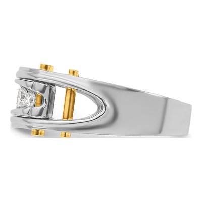 Men's 14K Two-Tone Gold 5-Stone Diamond Ring Mounting – view 5