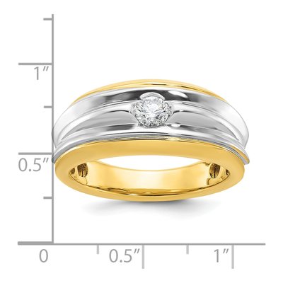 Men's 14K Two-Tone Gold Diamond Ring Mounting – view 3