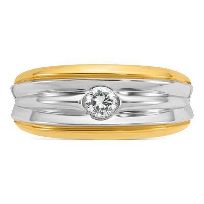 Men's 14K Two-Tone Gold Diamond Ring Mounting – view 6