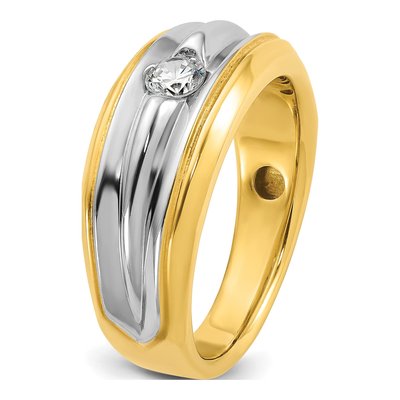 Men's 14K Two-Tone Gold Diamond Ring Mounting – view 8