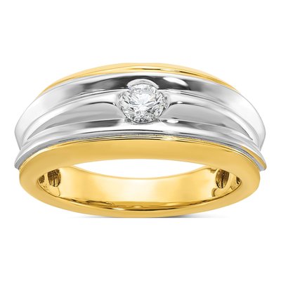 Men's 14K Two-Tone Gold Diamond Ring Mounting