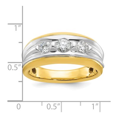 Men's 14K Two-Tone Gold Diamond Ring Mounting – view 3