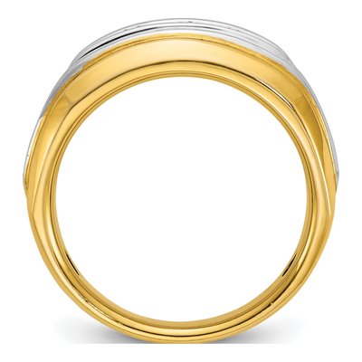 Men's 14K Two-Tone Gold Diamond 5-Stone Ring Mounting – view 2