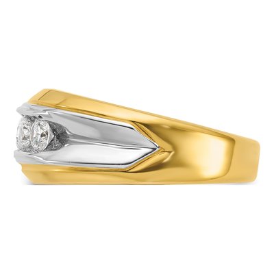 Men's 14K Two-Tone Gold Diamond 5-Stone Ring Mounting – view 5