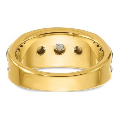Men's 14K Two-Tone Gold Diamond 5-Stone Ring Mounting – view 7