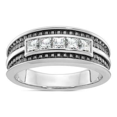 Men's 14K White Gold 3/4 ct tw Diamond Ring