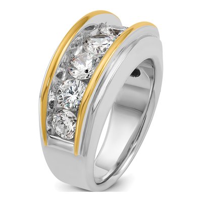 Men's 14K Two-Tone Gold Diamond Ring Mounting – view 8