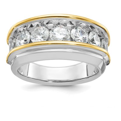 Men's 14K Two-Tone Gold Diamond Ring Mounting