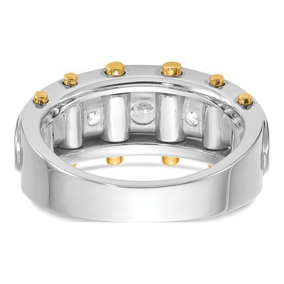 Men's 14K Two-Tone Gold 5-Stone Ring Mounting – view 7