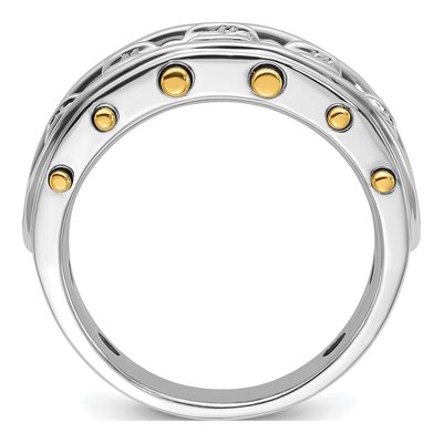 Men's 14K Two-Tone Gold 1 ct tw Diamond 5-Stone Ring – view 2