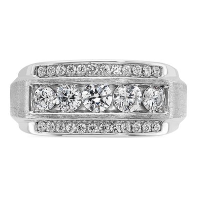 Men's 14K White Gold Diamond Ring Mounting – view 6