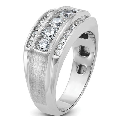 Men's 14K White Gold Diamond Ring Mounting – view 8
