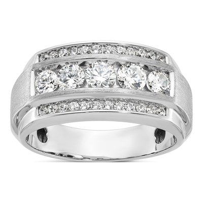 Men's 14K White Gold Diamond Ring Mounting