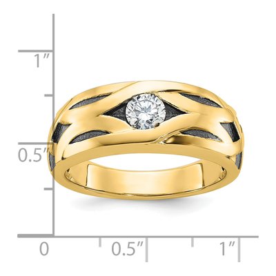 Men's 14K Yellow Gold 1/3 ct tw Lab-Grown Diamond Ring – view 2