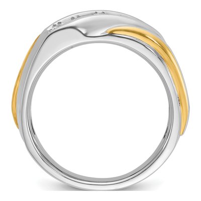 Men's 14K Two-Tone Gold Diamond Ring Mounting – view 2