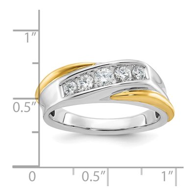 Men's 14K Two-Tone Gold Diamond Ring Mounting – view 3