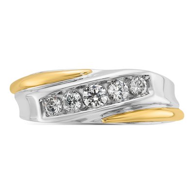 Men's 14K Two-Tone Gold Diamond Ring Mounting – view 6