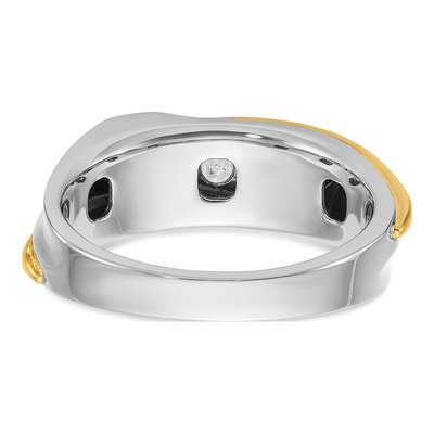 Men's 14K Two-Tone Gold Diamond Ring Mounting – view 7