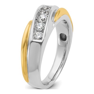Men's 14K Two-Tone Gold Diamond Ring Mounting – view 8