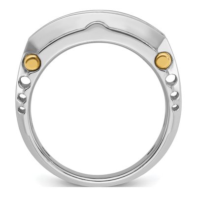 Men's 14K Two-Tone Gold 5-Stone Diamond Ring Mounting – view 2