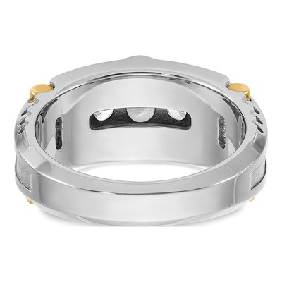 Men's 14K Two-Tone Gold 5-Stone Diamond Ring Mounting – view 7