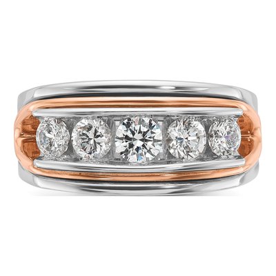 Men's 14K Two-Tone Gold Diamond Ring Mounting – view 6