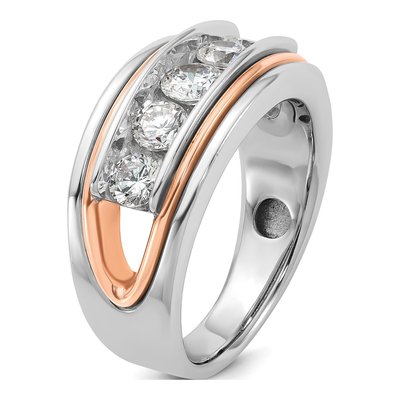 Men's 14K Two-Tone Gold Diamond Ring Mounting – view 8