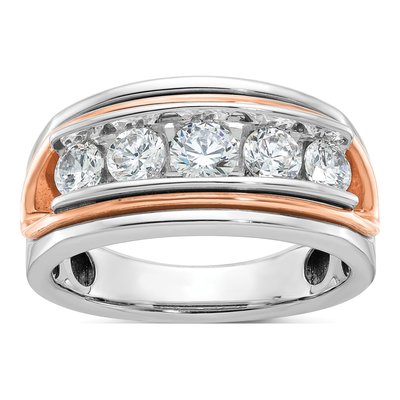 Men's 14K Two-Tone Gold Diamond Ring Mounting