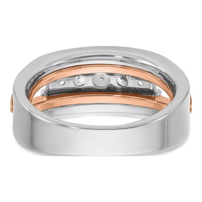 Men's 14K Two-Tone Gold 1/2 ct tw Diamond 5-Stone Ring – view 7