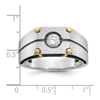 Men's 10K Two-Tone 1/2 ct Diamond Ring | IB Goodman – view 3