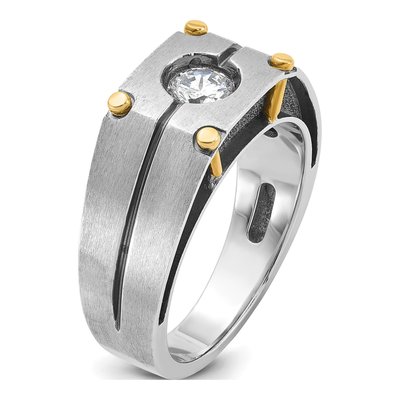 Men's 14K Two-Tone Gold Diamond Ring Mounting – view 8